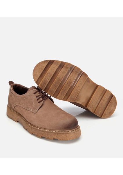 02AYH313950A300 ERKEK Nubuk Deri Bej Termo Taban Günlük Ayakkabı