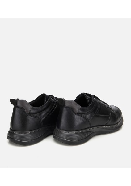02AYH314080A100 ERKEK Deri Siyah Dikiş Detaylı Comfort Spor Ayakkabı fırsatları