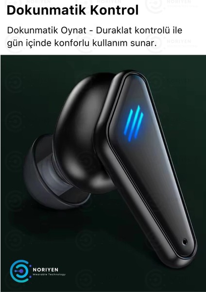 K55 Tws Pro Oyuncu Kulaklığı 3D Stereo Ses Extra Bass Işıklı Mikrofonlu Bluetooth Kablosuz Kul indirimleri