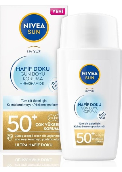 Nıvea Sun Hafif Dokulu Güneş Koruyucu Yüz Kremi 40ML, SPF50 modelleri