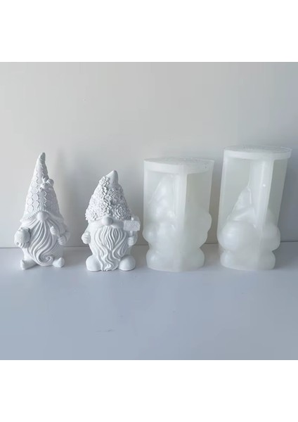 Bahçe Cini Yılbaşı Cüce Silikon Kalıbı 2_li Set