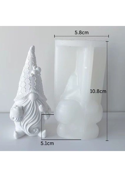 Bahçe Cini Yılbaşı Cüce Silikon Kalıbı 2_li Set modelleri