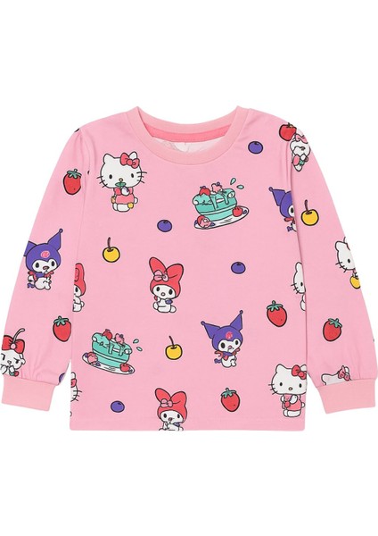 Cute Hello Kitty ve Kuromi Desenli Kız Çocuk Pijama Takımı modelleri