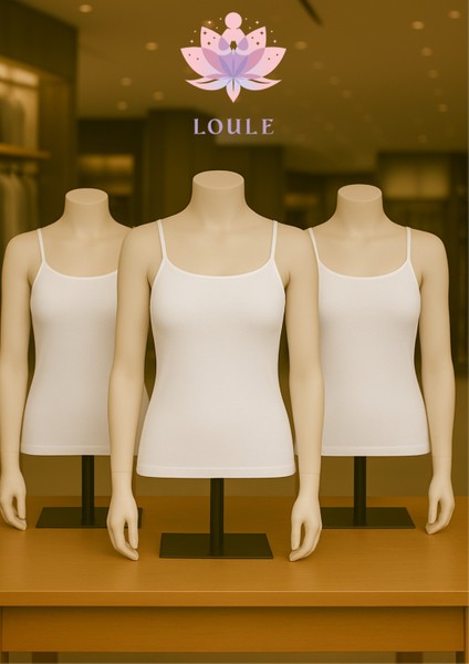 Kadın Giyim Pamuklu & Likralı 3 Adet Ip Askılı Body LL.IL.2003.011