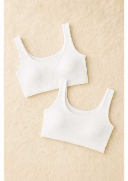 Kadın Giyim 2 Adet Pamuklu & Elastan Body Sütyen LL.23.ILK72.001