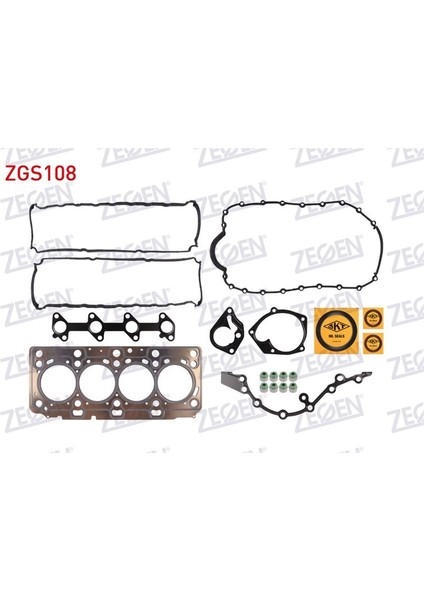 ZEGEN-ZGS108-V - Motor Takım Conta Kecelı (Skc'lı) Clıo / Kangoo / Megane 1.5 Dcı (Vıton Kecelı)
