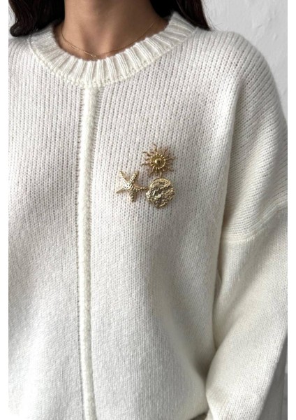 Alora Oversize Beyaz Kazak modelleri