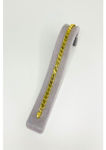 Gold Renkli Arpa Model Çelik Bileklik