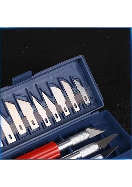 Zanaat 16 Parça Hobi Gravür Ahşap Heykel Çömlek Oyma Şekil Verme 13 Maket Bıçak Neşter Seti