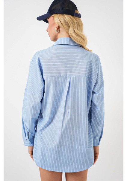 Kadın Gömlek 20332 Mavi modelleri