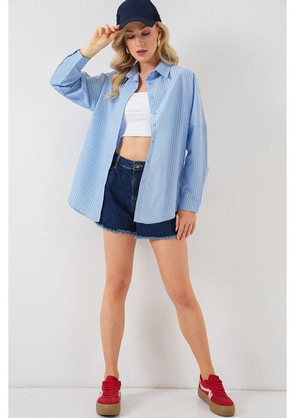 Kadın Gömlek 20332 Mavi fırsatları