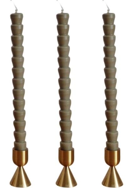 Şamdan Mum 3’lü Set