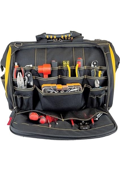 DA980199 18'' Geniş Ağızlı 5 Bölmeli Ağır Hizmet Bez Alet Takım Çantası fırsatları