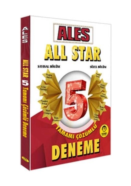 Tasarı Yayınları 2025 Ales Sayısal Sözel Yetenek All Star Tamamı Çözümlü 5 Deneme