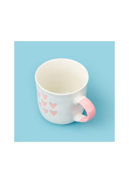 Houseware 7 Kalp Desenli Porselen Kupa - Beyaz / Pembe - 320 ml modelleri