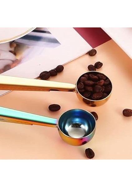 Kahve Ölçü Kaşığı Silver Çok Fonksiyonlu Paslanmaz Çelik Kaşık (Titanyum) fiyatları