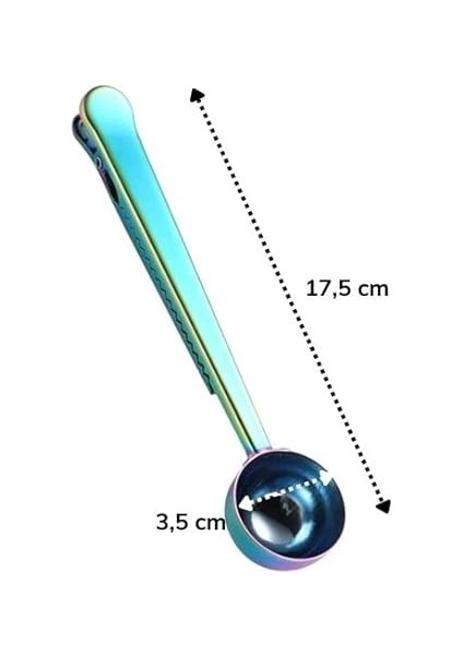 Kahve Ölçü Kaşığı Silver Çok Fonksiyonlu Paslanmaz Çelik Kaşık (Titanyum) fırsatları