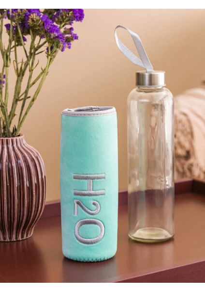 H2O Peluş Kılıflı Cam Matara 600 ml modelleri