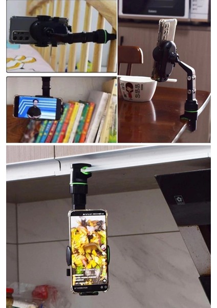 Dikiz Aynasına Takılabilen Eklemli Telefon Tutucu Aparat