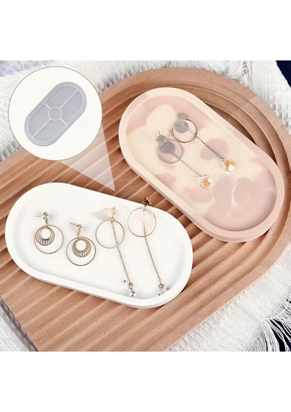 Oval Dekoratif Tabak Silikon Kalıbı