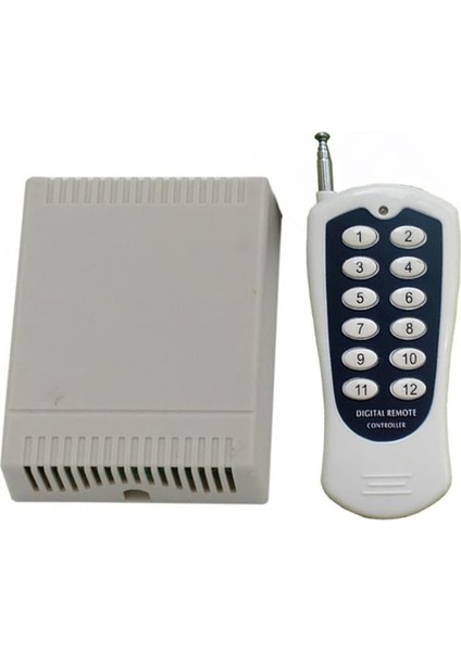 12 Volt - 433 Mhz 12 Kanallı Uzaktan Kumandalı Garaj Kumandası Kopyalama ve Role Devresi