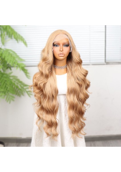 Açık Balköpüğü Ekstra Uzun Fiber Sentetik Dalgalı Tül Peruk modelleri