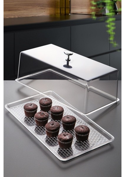 Dekoratif Tasarım Pasta, Kurabiye Saklama ve Sunum Seti No2