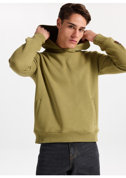 Kapüşon Yaka Açık Haki Erkek Sweatshırt 261 Lcm 241071 Nathan A. Haki