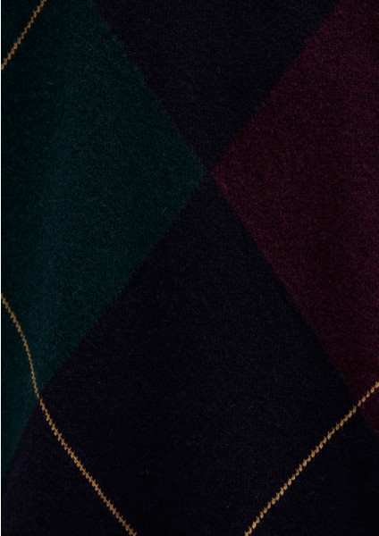 Yün Karışımlı Baklava Desenli Lacivert Kazak 0710334-70497