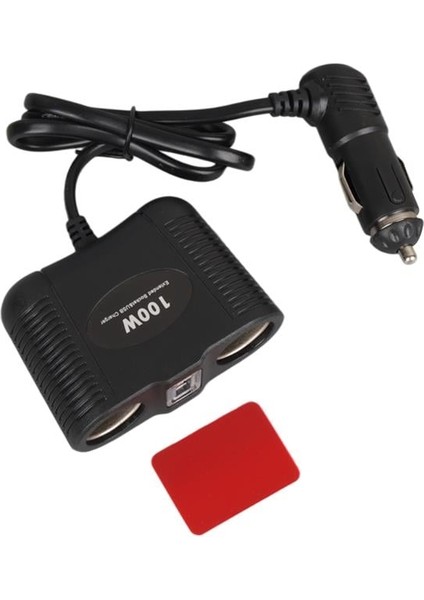 1645 12-24V Tek USB Girişli 100W 70CM Kablolu 2'li Araç Çakmak Çoklayıcı indirimleri