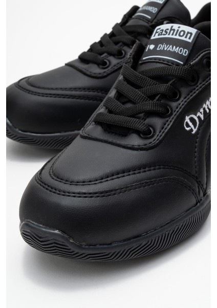 Virto Premium Siyah Bağcıklı Kadın Spor Ayakkabı modelleri