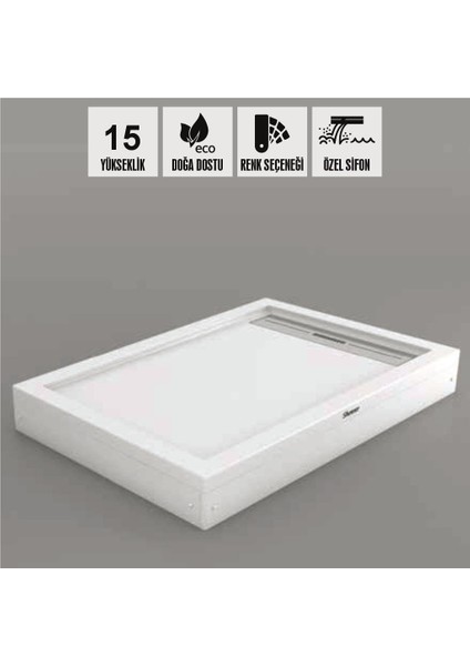 Drop Dikdörtgen Duş Teknesi, Panelli fiyatları