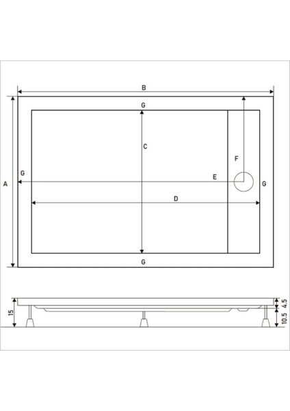 Drop Dikdörtgen Duş Teknesi, Panelli fırsatları