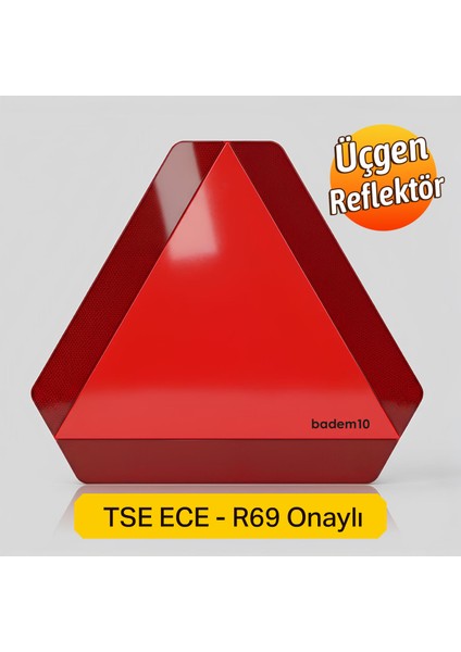 Üçgen Reflektörlü Kırmızı Uyarı Levhası Traktörler Römorklar Için 35X40 Tse Onaylı Uyarı Levhası fiyatları