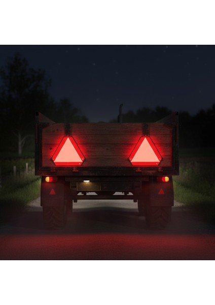 Üçgen Reflektörlü Kırmızı Uyarı Levhası Traktörler Römorklar Için 35X40 Tse Onaylı Uyarı Levhası modelleri