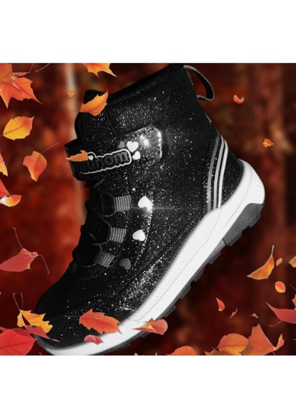 Kız Çocuk Kışlık Kaymaz Taban Su Geçirmez Cırt Cırtlı Yarım Bot fırsatları