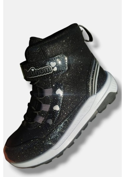 Kız Çocuk Kışlık Kaymaz Taban Su Geçirmez Cırt Cırtlı Yarım Bot indirimleri