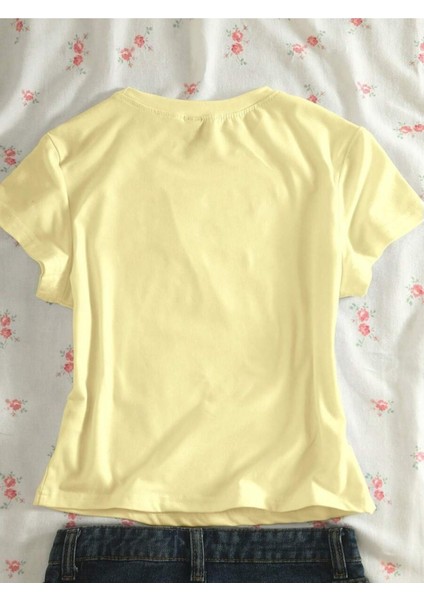 Kemer Boy Baby Tee Strawberry Baskılı Crop Bluz fiyatları