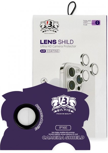 iPhone 16E Bilvis Titan Kamera Lens - Siyah
