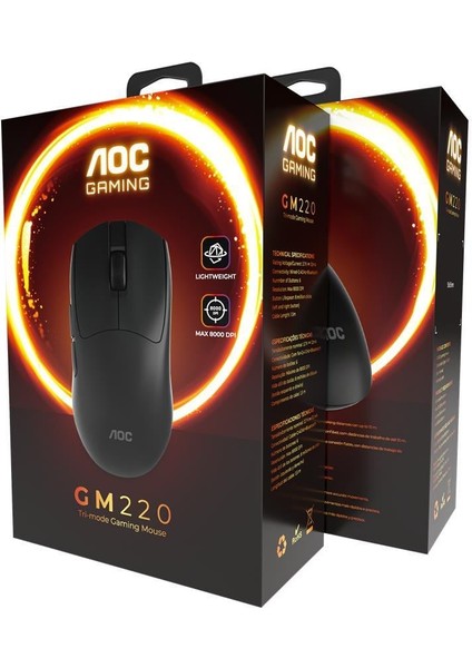 GM220B Kablolu+2.4g+ Bluetooth Three-Mode Mouse