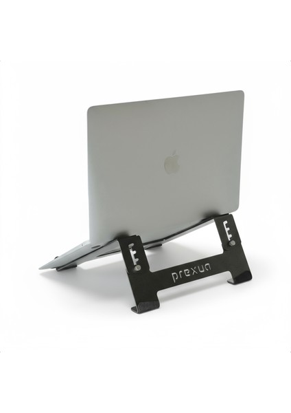 Stepper Laptop Standı - Notebook Yükseltici Altlık - Metal - Siyah - STP4025BL