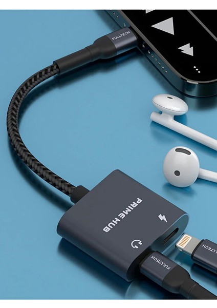 FH12 12W 2in1 Lightning Çoklayıcı Hub - Çift Lightning Girişli, Hızlı Şarj ve Ses Aktarımlı fırsatları