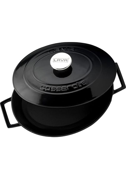 Metal Oval Döküm Tencere, 29 Cm, 4.67 L Hacim, Siyah fiyatları
