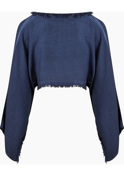 Keten Navy Crop Bluz fiyatları