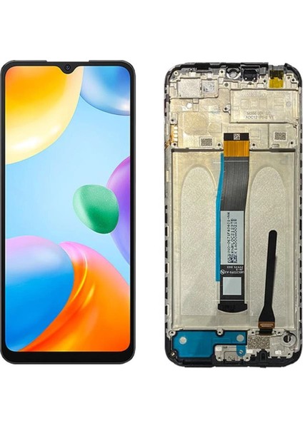 Xiaomi Uyumlu Redmi 10C LCD Ekran Dokunmatik Siyah Çıtalı