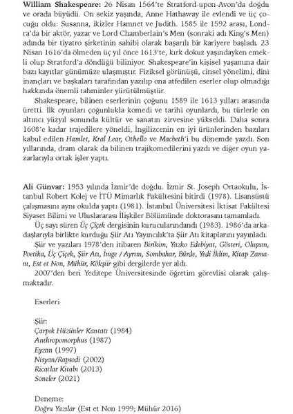 Shakespeare'in Soneleri - William Shakespeare