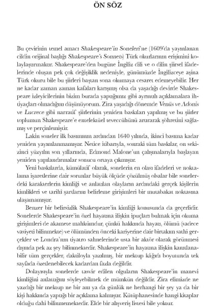 Shakespeare'in Soneleri - William Shakespeare