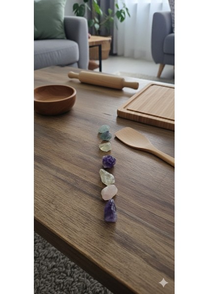 Doğal Taş Şifa Seti – Florit, Aventurin, Sitrin, Ametist ve Kaya Tuzu ile Enerji Dengeleyici ve Arındırıcı Set fiyatları