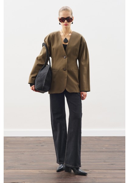 Studıo Blazer Ceket Haki