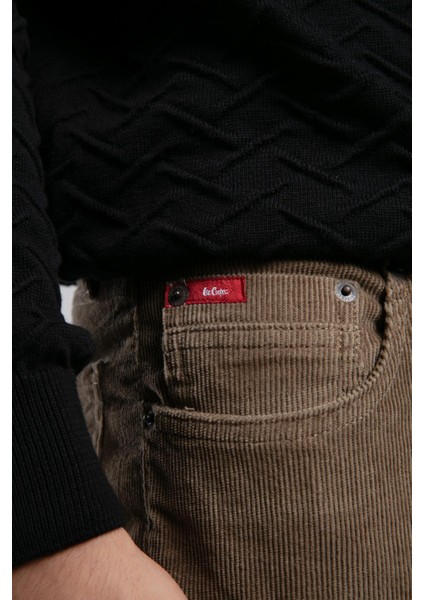 Ricky Yüksek Bel Düz Kesim Düz Paça Bej Erkek Pantolon fırsatları